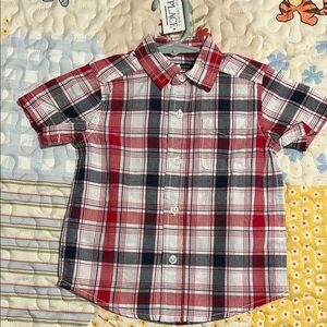 The Children's Place Red Plaid Kids Shirt